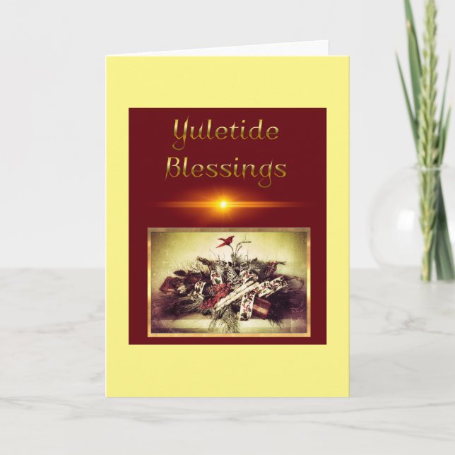 Yuletide Blessings Helgkort (Framsida)