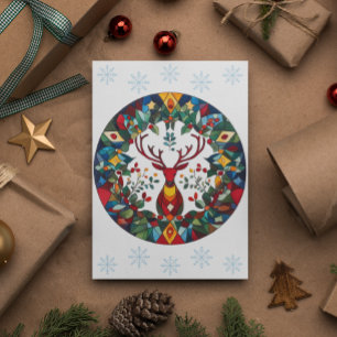 Yuletide Blessings Winter Solstice Helgdag Card Helgkort