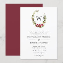 Yuletide | Blommigt jul Monogram Bröllop