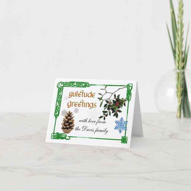 Yuletide celtic kort (Framsida)