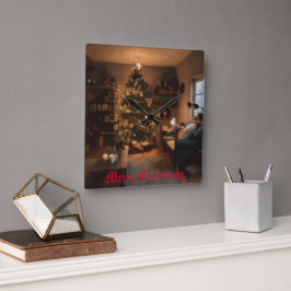 Yuletide Charm Fyrkantig Klocka