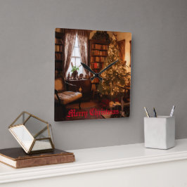 Yuletide Charm Fyrkantig Klocka