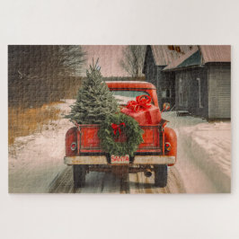 Yuletide Delivery: Santa's Red Lastbil Brings Kris Pussel