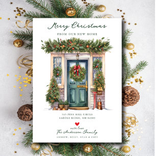 Yuletide Door New Home Flytta Meddelande