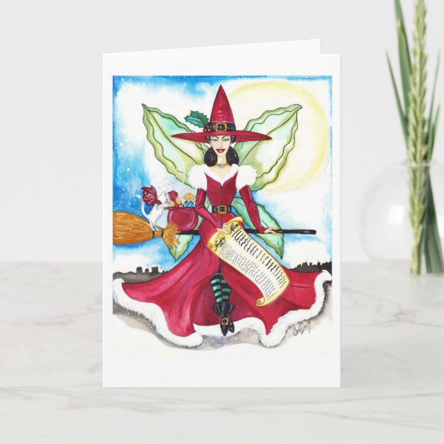 Yuletide Fairy Card Helgkort (Framsida)