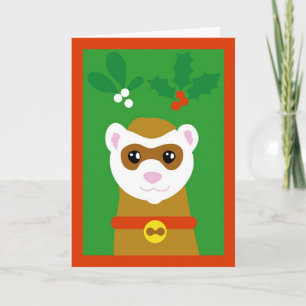 Yuletide ferret helgkort