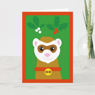 Yuletide ferret helgkort