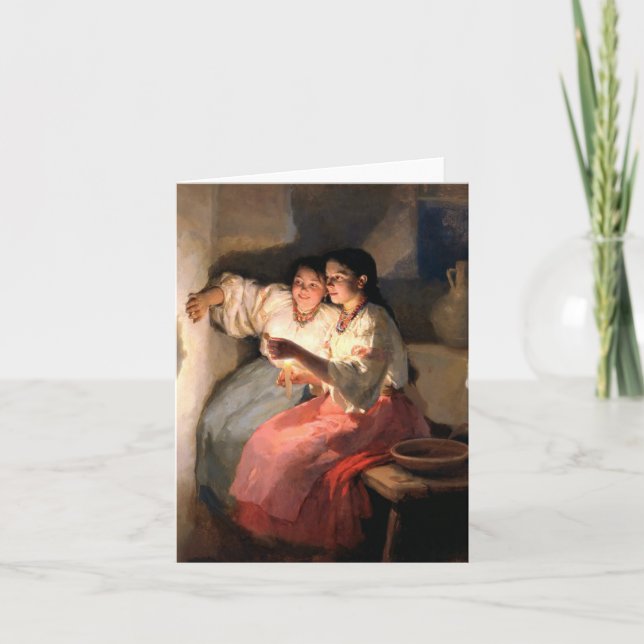 YULETIDE FORTUNE TELLERS NOTECARD KORT (Framsida)