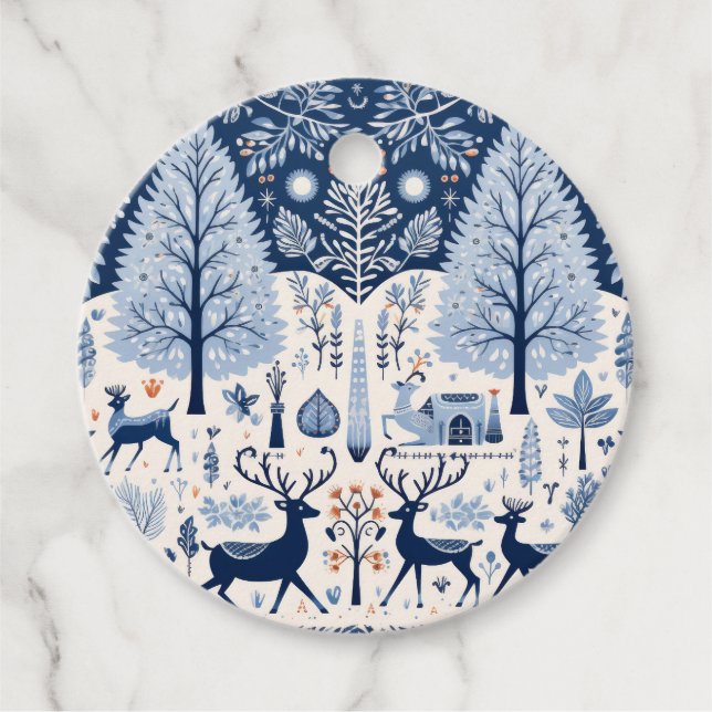 Yuletide Gift Märkre Gåvor Etiketter (Framsida)