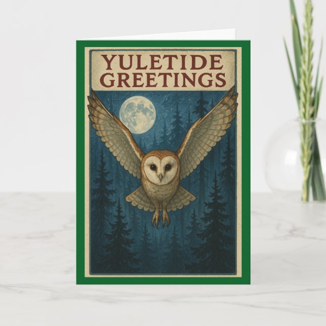 Yuletide Greetings Christmas Card Kort (Framsida)