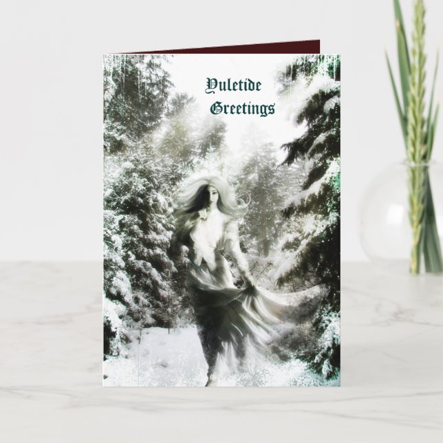 Yuletide gudinna helgkort (Framsida)