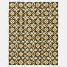 Yuletide Guld Glimmer Fleece Blanket