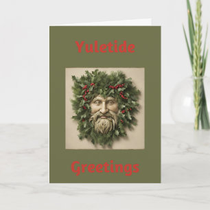 Yuletide Hälsning-mappat gratulationskort Kort