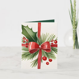 Yuletide Hälsning och en Helgdag Recipe-jul Kort
