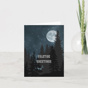 Yuletide Hälsning - Yule Måne Kort
