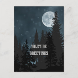 Yuletide Hälsning - Yule Måne Vykort