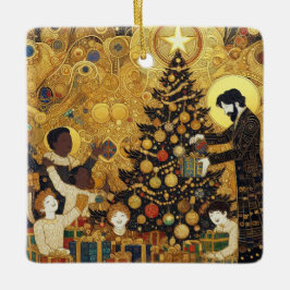 "Yuletide Joy" Julgransprydnad Keramik