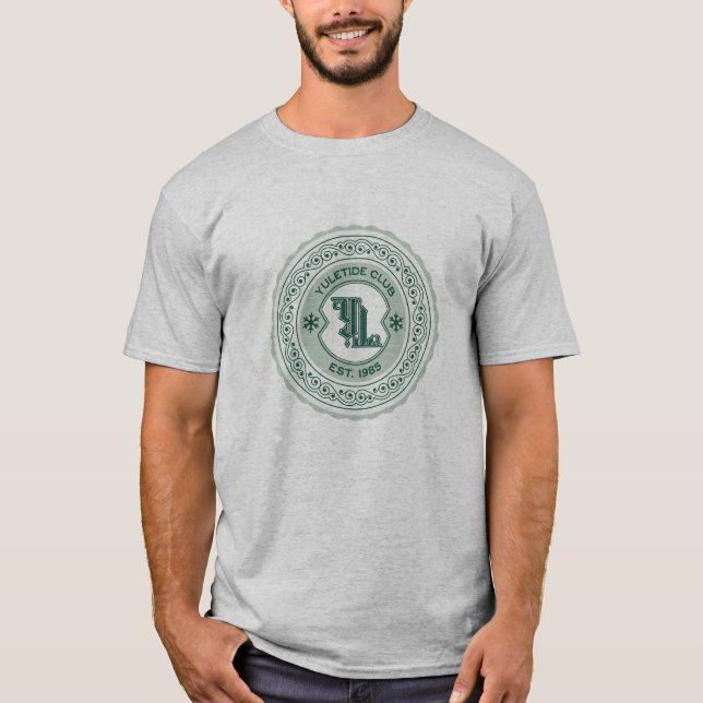 Yuletide Klubb EST. 1985 Helgdag Vapensköld Design T Shirt (Framsida)