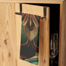 Yuletide Opulence: Guldtrådar jul Kökshandduk