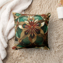 Yuletide Opulence: Guldtrådar jul Kudde