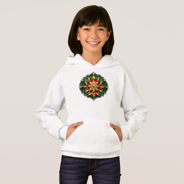 Yuletide Opulence: Guldtrådar jul T Shirt (Hel framsida)