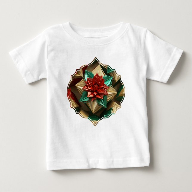 Yuletide Opulence: Guldtrådar jul T Shirt (Framsida)