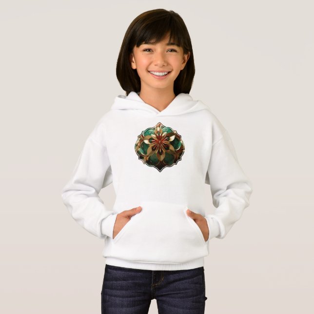 Yuletide Opulence: Guldtrådar jul T Shirt (Hel framsida)