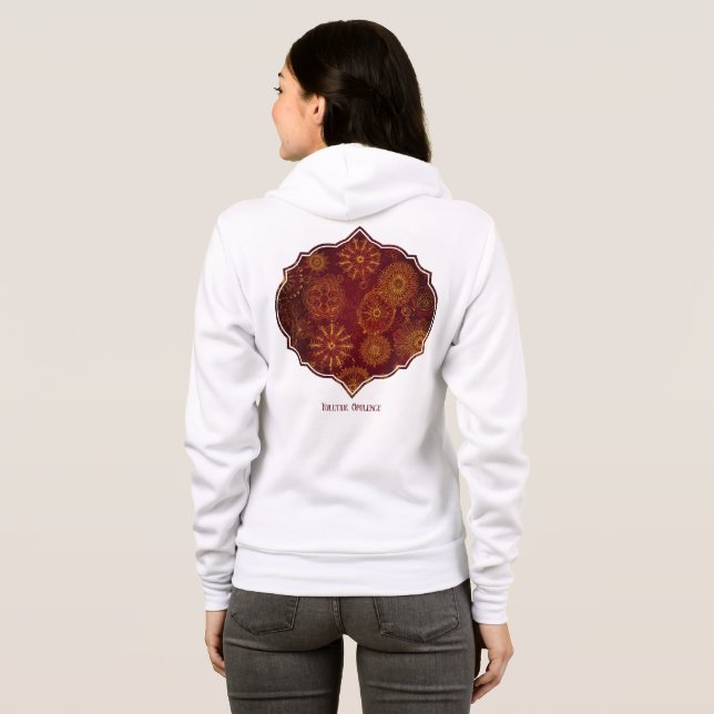 Yuletide Opulence: Guldtrådar jul T Shirt (Hel baksida)