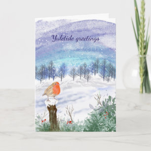 Yuletide robin kort
