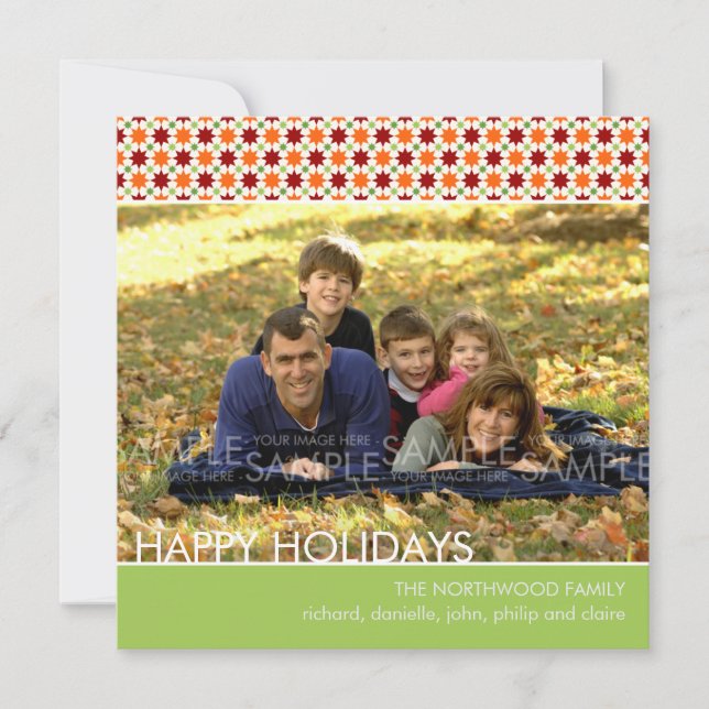 Yuletide Stars: Julfotoport/Inbjudan Julkort (Framsida)