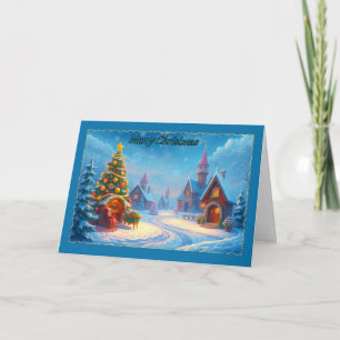 Yuletide Village julkort Kort