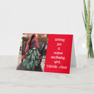 **YULTIDE CHEER** SÄGER GNOME I CHRISTMAS HELGKORT