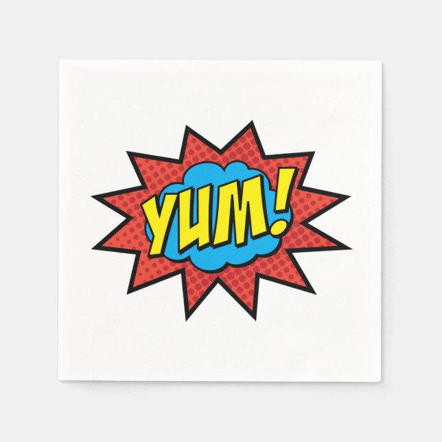 YUM Cocktail Napkin Red Pappersservett (Framsidan)