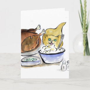 Yum kattunge för smörnågot att sägagult helgkort