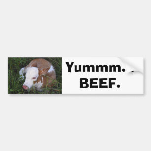 "Yum, nötkött" bildekal