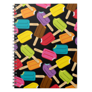 Yum! Popsiclejournal (svarten) Anteckningsbok