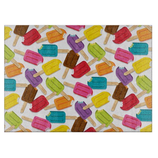 Yum! Popsicleskärbräda - vit (Framsidan)