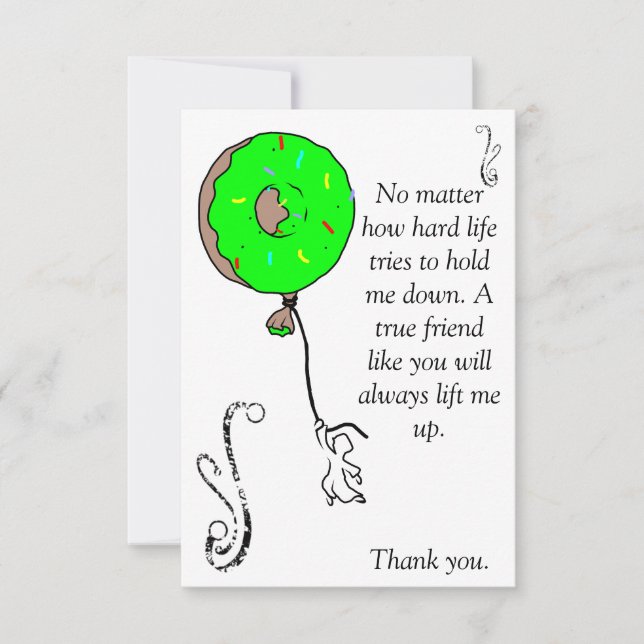 Yum-yum Donut Tack Kort (Framsida)