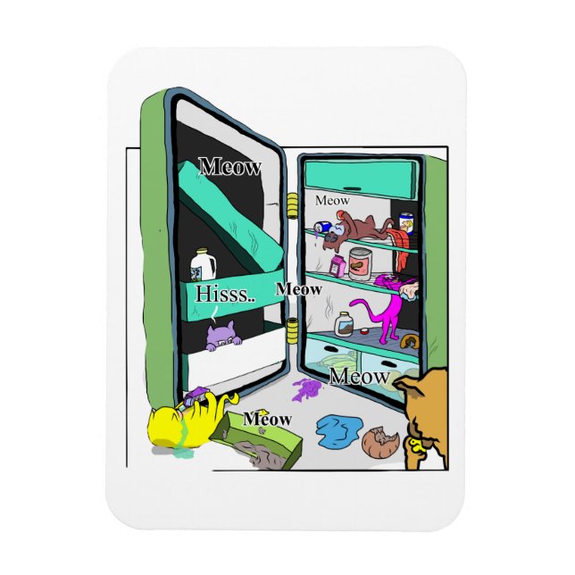 Yum-yum kattunge magnet (Vertikal)