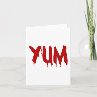YUM Yummy Blood Bloody Kött Halloween Vampire BBQ Kort
