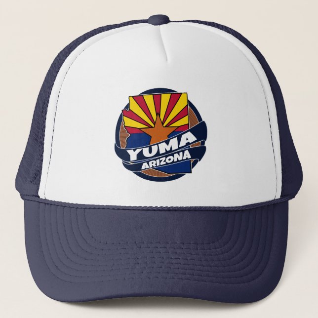 Yuma Arizona flagga sprängt truckerkeps (Framsida)