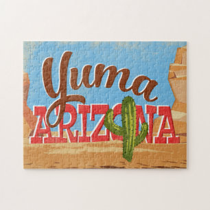 Yuma Arizona Jigszle Puzzle Desert Vintage resor Pussel