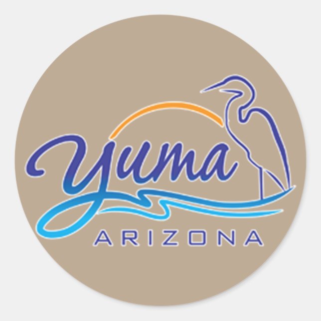 Yuma, Arizona Runt Klistermärke (Framsida)