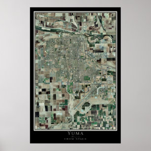 Yuma Arizona Satellite Poster Karta