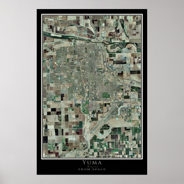 Yuma Arizona Satellite Poster Karta (Framsidan)