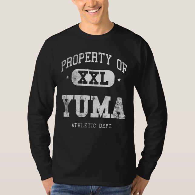 Yuma Egendom Xxl Sport College Athletic Funny T Shirt (Framsida)
