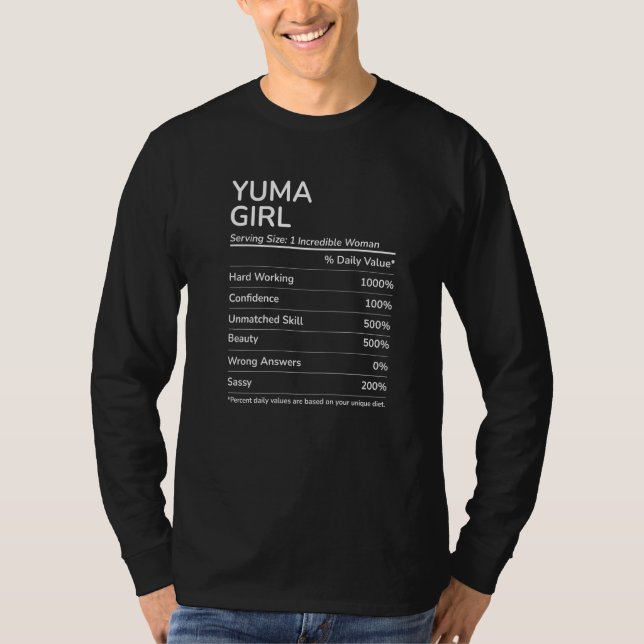 Yuma Girl Funny Arizona Hometown Premium T Shirt (Framsida)