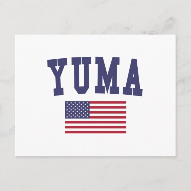 Yuma US Flagga Vykort (Framsida)
