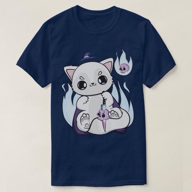 Yume Kawaii Arktis Fo och Kawaii Pastel Goth Witch T Shirt (Design framsida)