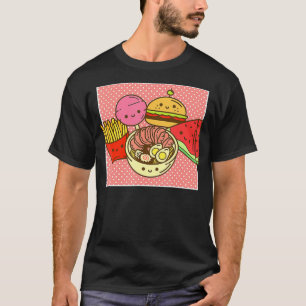 Yume Kawaii Japansk Mode Pastel Färg Cute Dre T Shirt